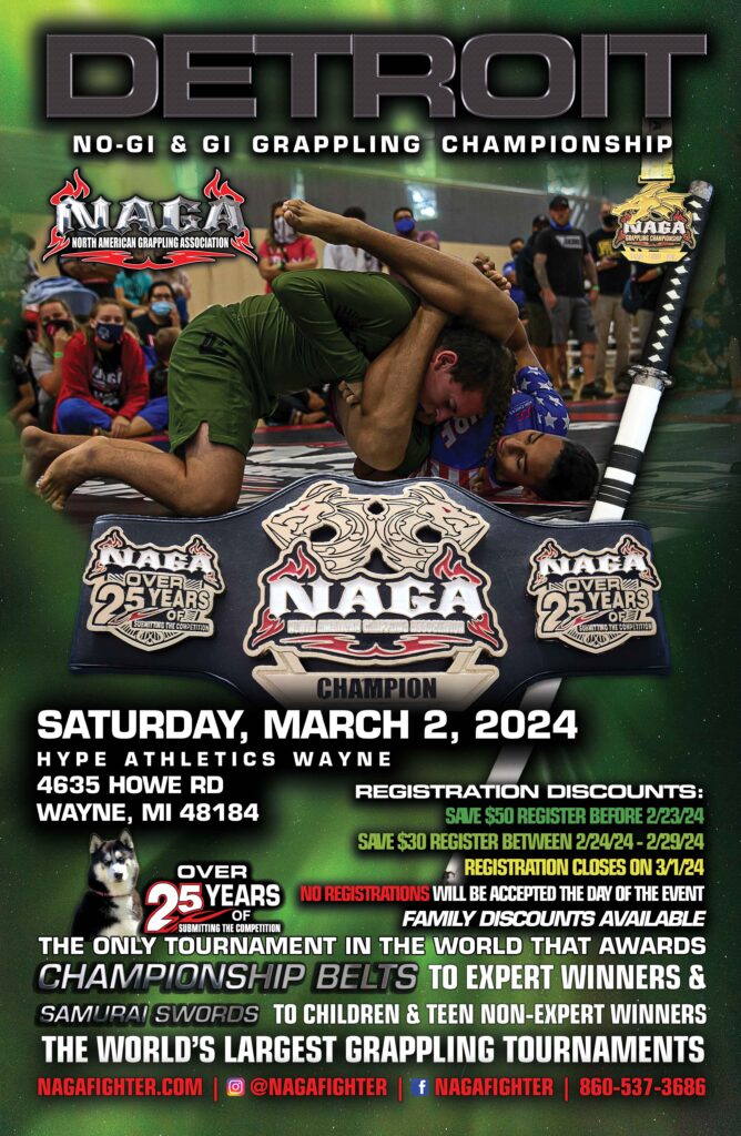 Detroit Grappling & BJJ Championship Wayne, MI NAGA Fighter